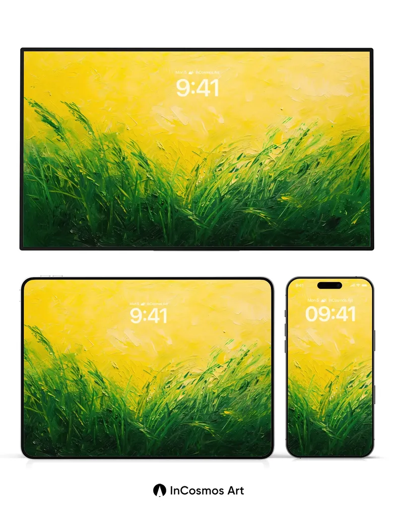 Golden Hush Wallpaper with Whispering Grass