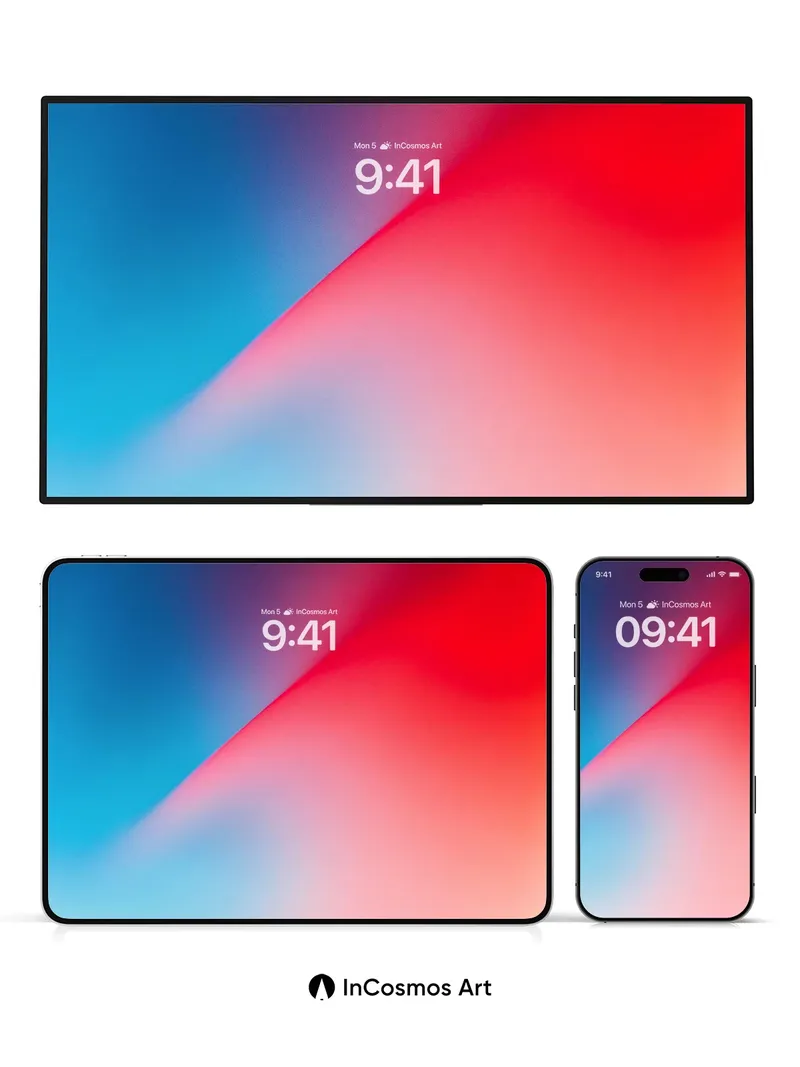 Crimson Pulse Wallpaper with Liquid Light