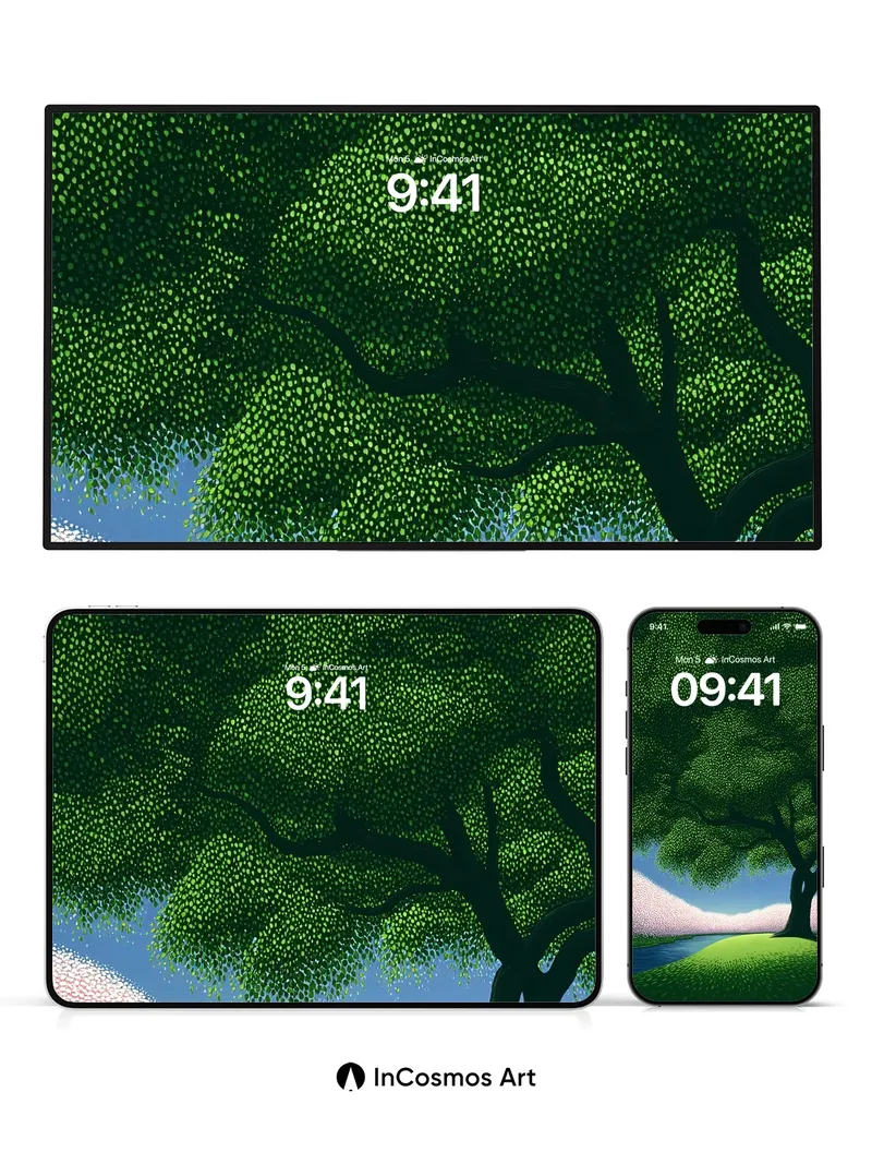 Serenity Grove Wallpaper with Whispering Canopy