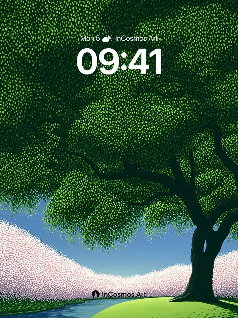 Serenity Grove Wallpaper with Whispering Canopy