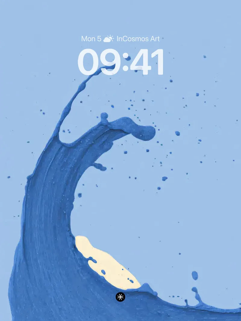 Blue Wave Splash Wallpaper 4K for iPhone Lock Screen wallpaper for iPhone, iPad & Mac