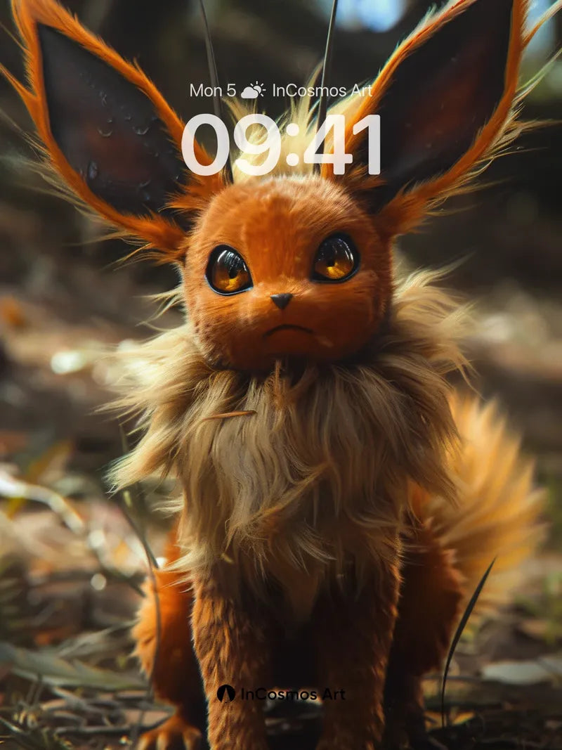 Golden Whispers Wallpaper with Furry Ears