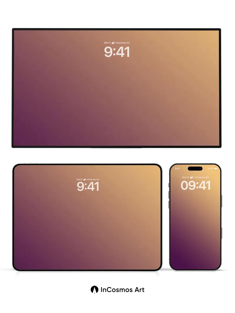 Golden Hush Wallpaper with Deep Violet Undertones