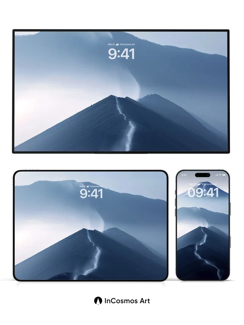 Serenity Peak Wallpaper with Mist Veil