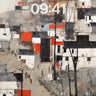 Whispering Village Wallpaper with Ink-Splashed Trees wallpaper for iPhone, iPad & Mac