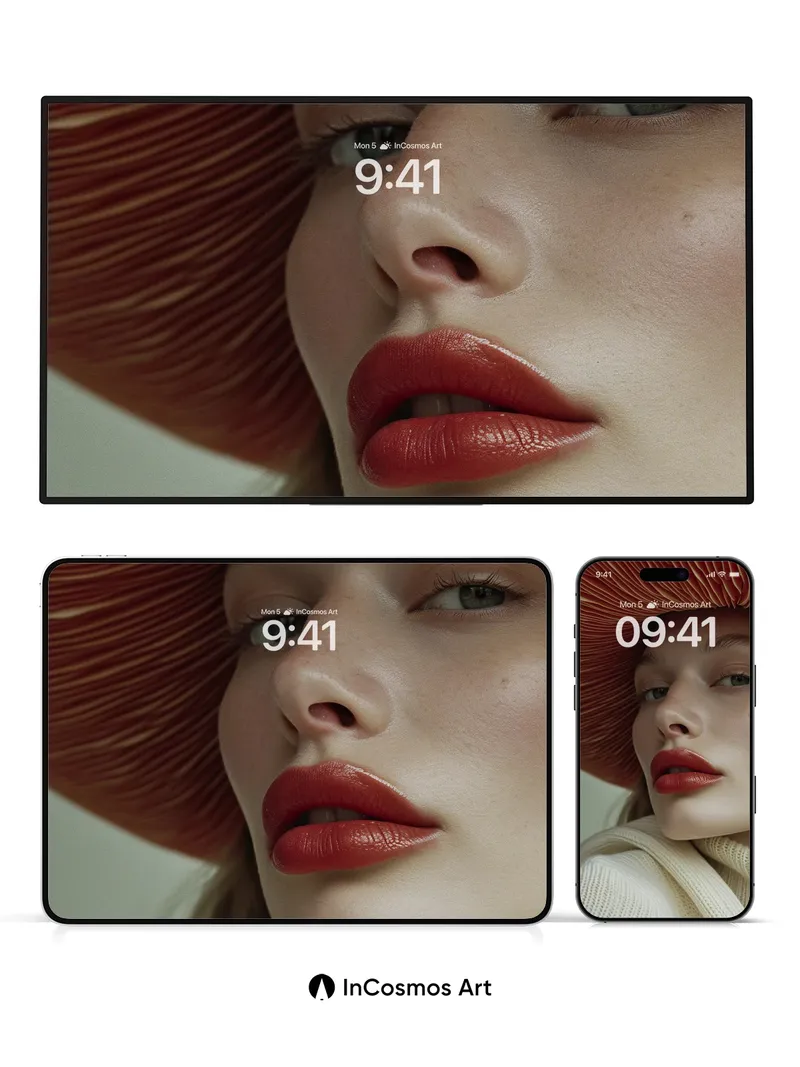 Crimson Whisper Wallpaper with Sculpted Light