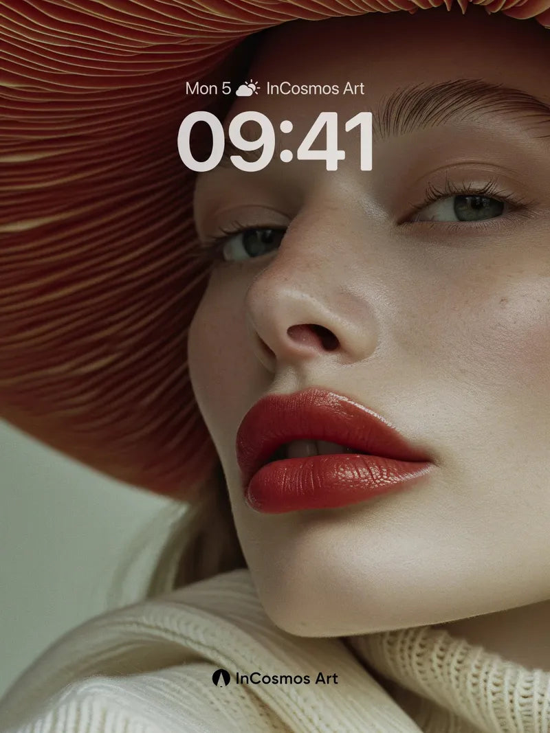 Crimson Whisper Wallpaper with Sculpted Light