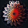 Fiery Spiral Wallpaper with Obsidian Petals wallpaper for iPhone, iPad & Mac