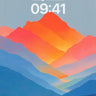 Amber Haze Mountain Wallpaper with Gradient Layers wallpaper for iPhone, iPad & Mac