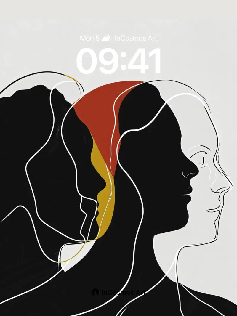 Silhouette Echo Wallpaper with Shared Lines