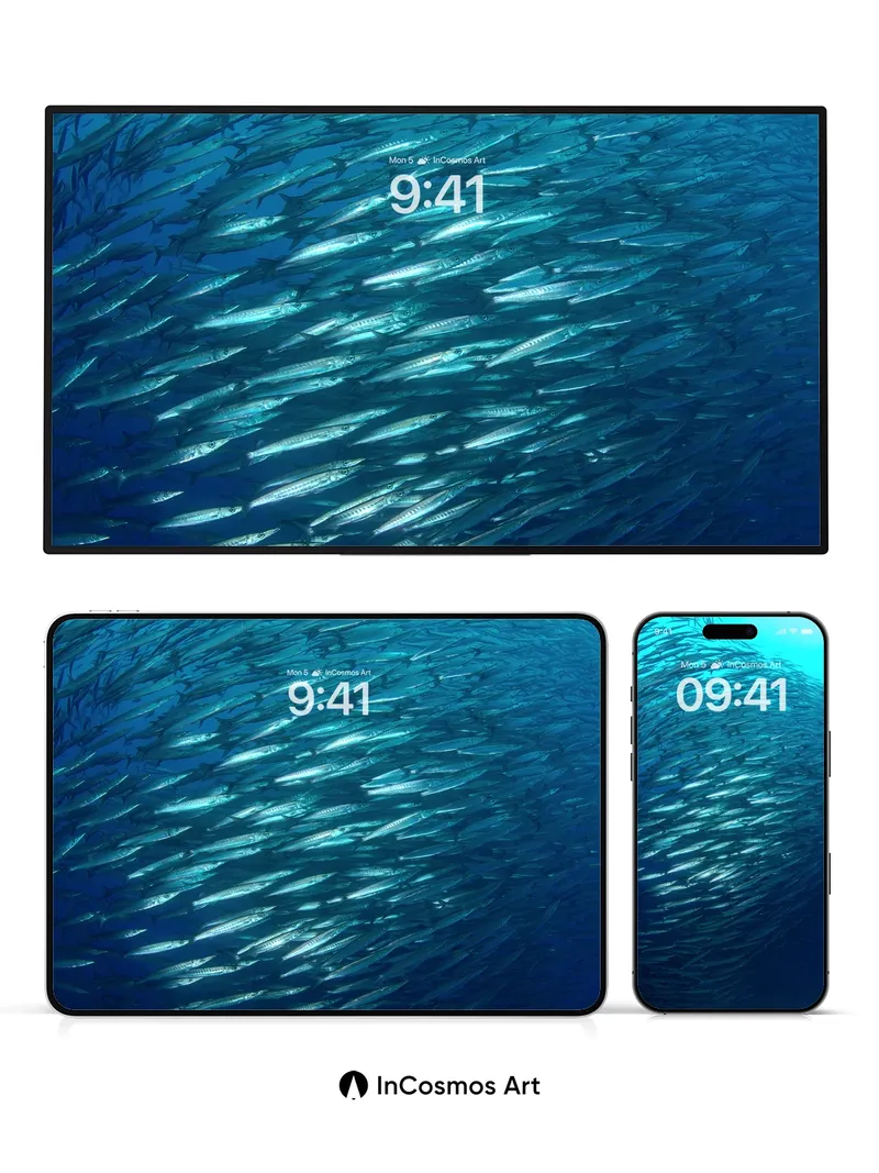 Oceanic Pulse Wallpaper with Living Currents