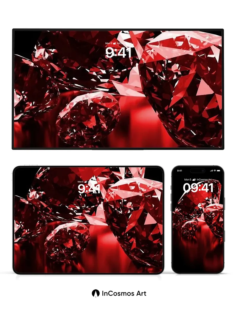 Bloodstone Mirage Wallpaper with Faceted Light