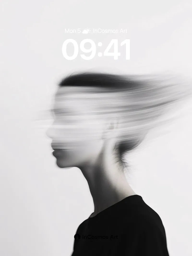 Ghostly Motion Wallpaper with Ethereal Silhouette