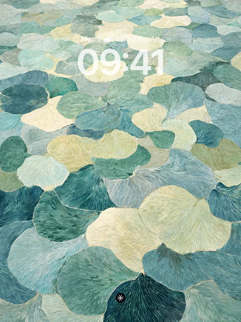 Serene Lotus Pond Wallpaper in Soft Hues wallpaper for iPhone, iPad & Mac