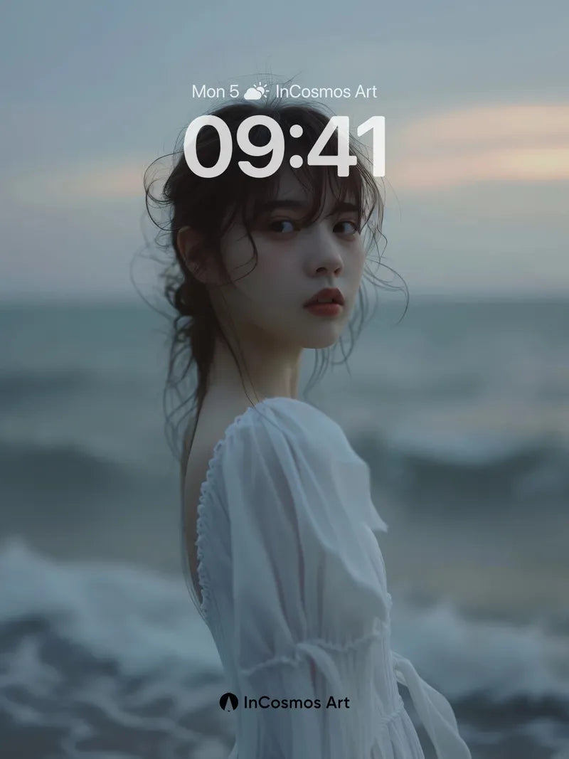 Whispering Sea Wallpaper with Drifting Light