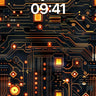 Circuit Pulse Wallpaper with Living Light wallpaper for iPhone, iPad & Mac