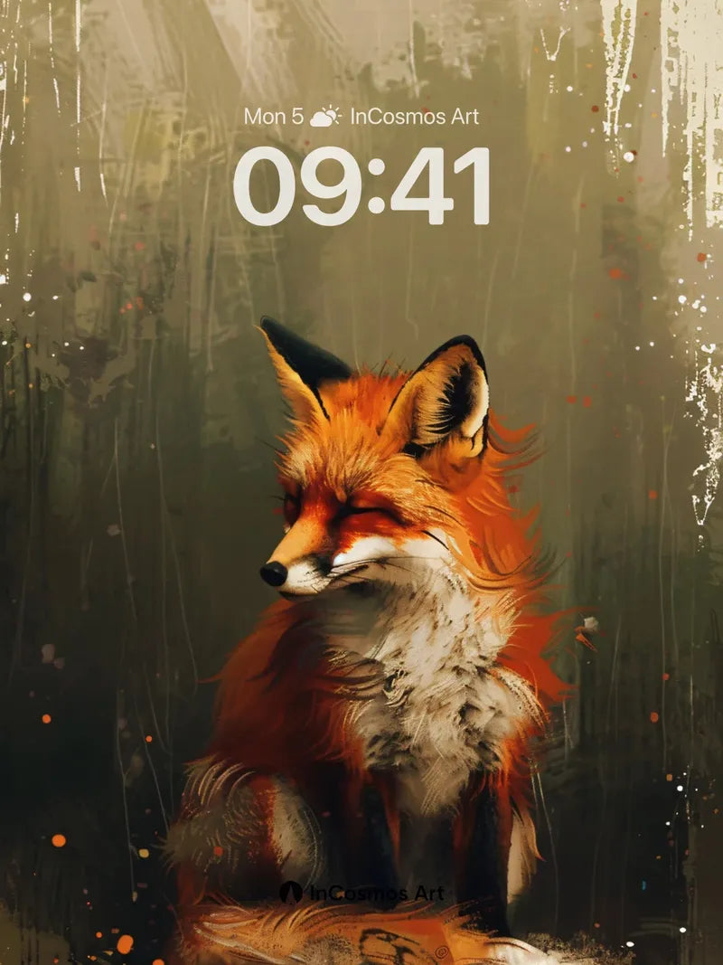 Whispering Ember Wallpaper with Painted Silence wallpaper for iPhone, iPad & Mac