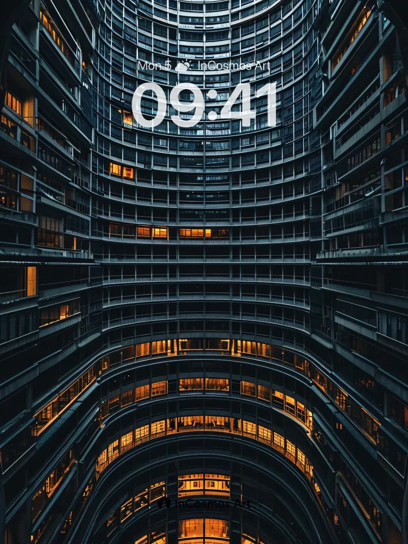 Circadian Hollow Wallpaper with Glowing Corridors