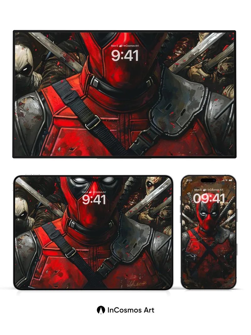 Bloodstained Vigilante Wallpaper with Razor-Sharp Shadows