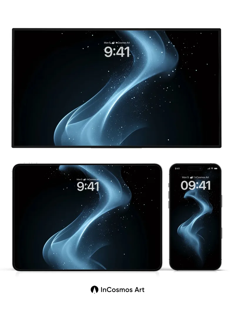 Cosmic Whisper Wallpaper with Ethereal Trails