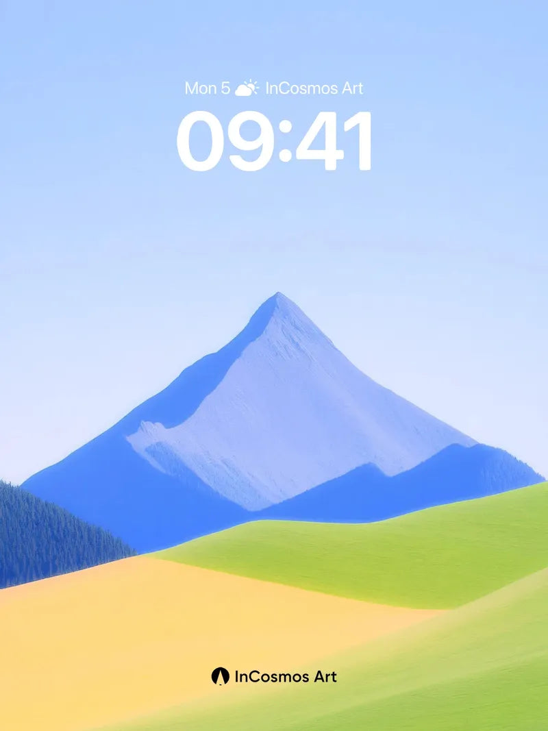 Serenity Peak Wallpaper with Gradient Light