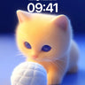 Luminous Purr Wallpaper with Soft Quilted Sphere wallpaper for iPhone, iPad & Mac
