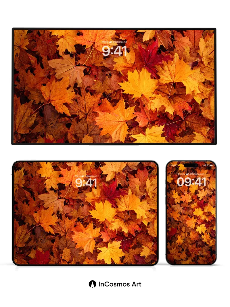 Autumn Ember Wallpaper with Fallen Canopy