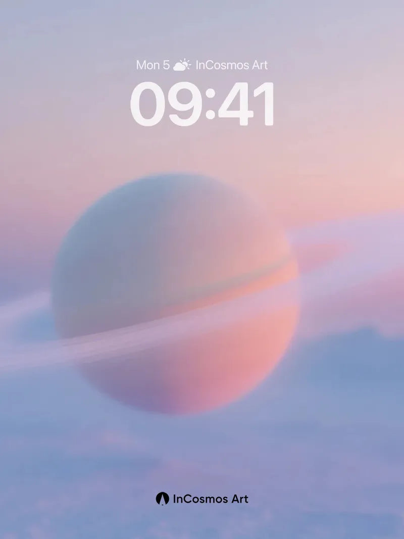 Serenity Ringed Planet Wallpaper with Ethereal Horizon