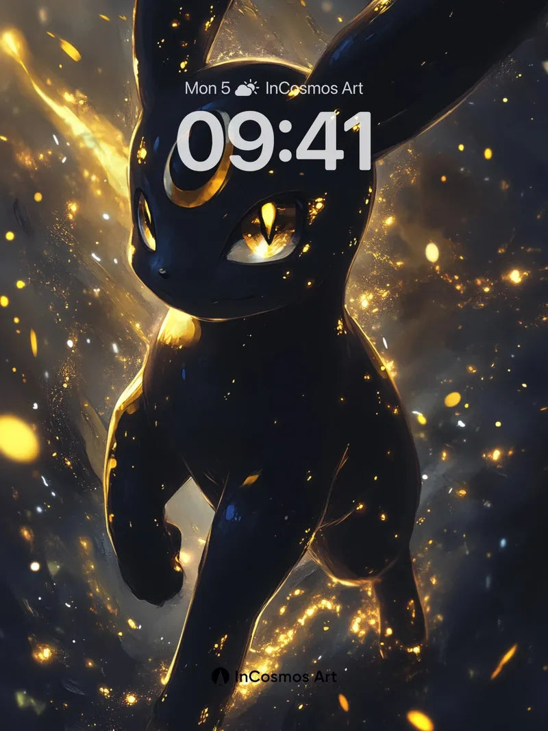 Luminous Shadow Wallpaper with Celestial Sparks