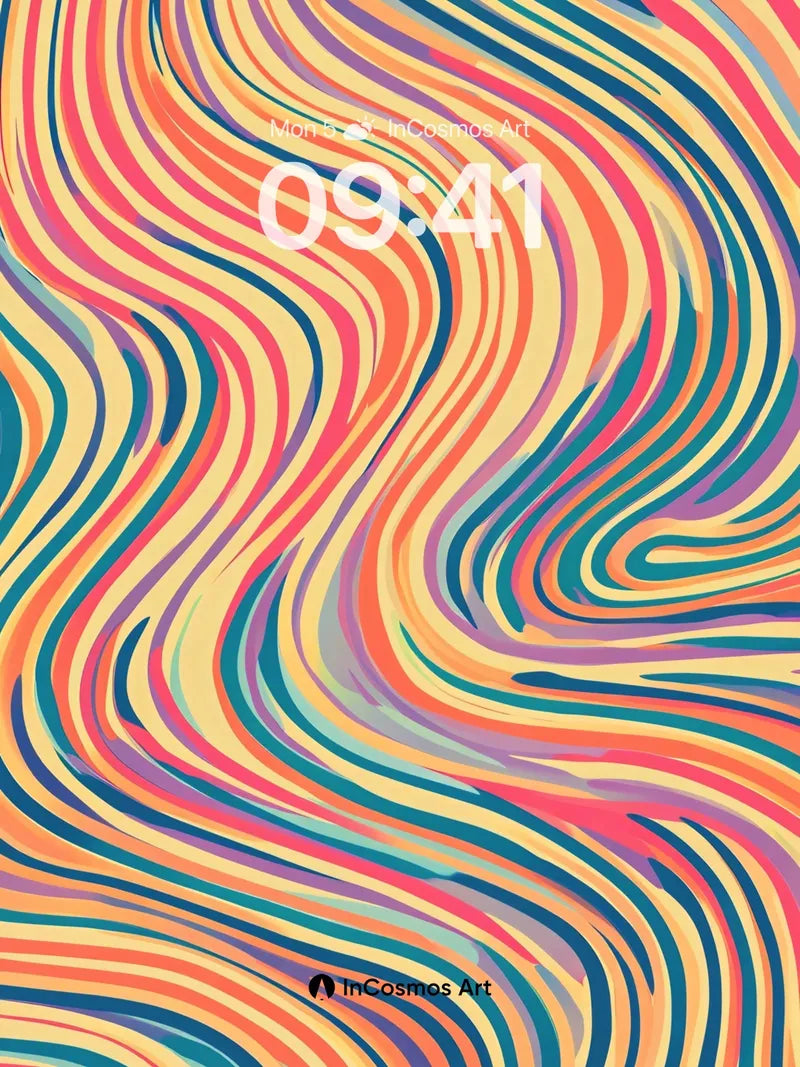 Swirling Mirage Wallpaper with Liquid Color Veins