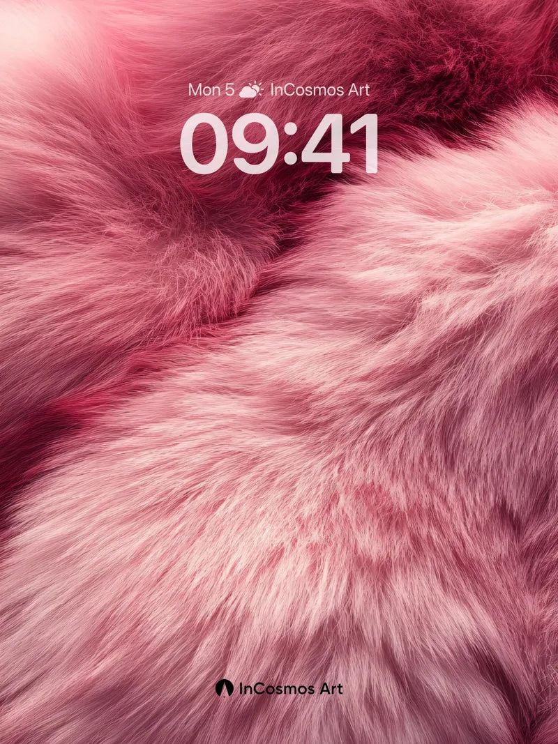 Velvet Hush Wallpaper with Rose-Blushed Fur wallpaper for iPhone, iPad & Mac