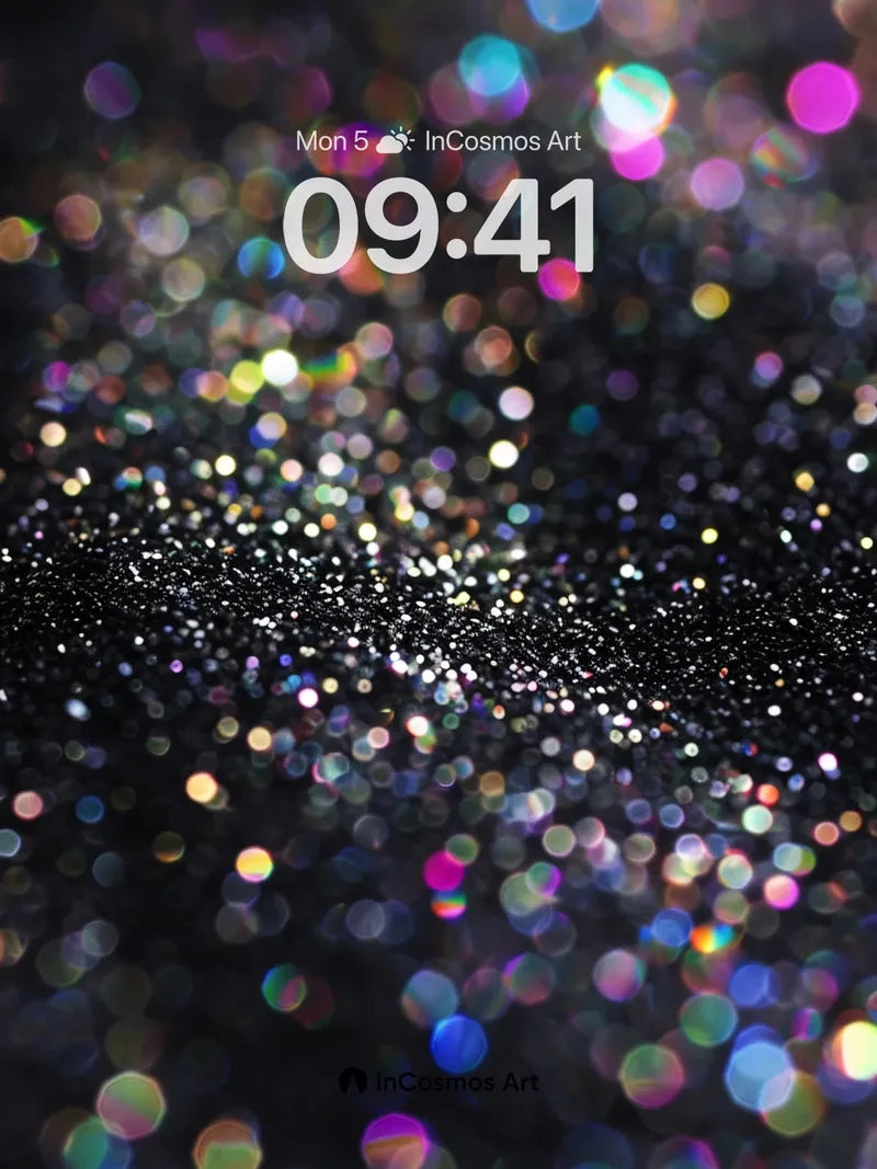 Cosmic Sparkle Wallpaper with Iridescent Dust