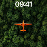 Crimson Flight Wallpaper Over Emerald Canopy wallpaper for iPhone, iPad & Mac