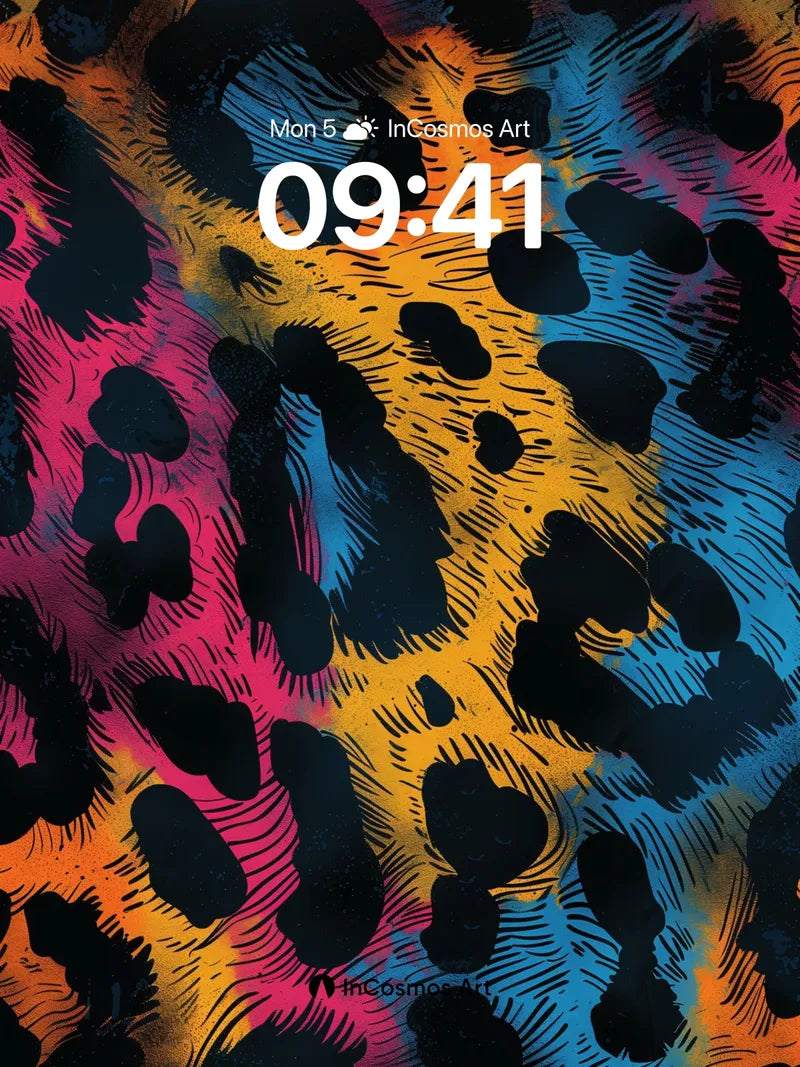 Neon Jungle Wallpaper with Electric Spots