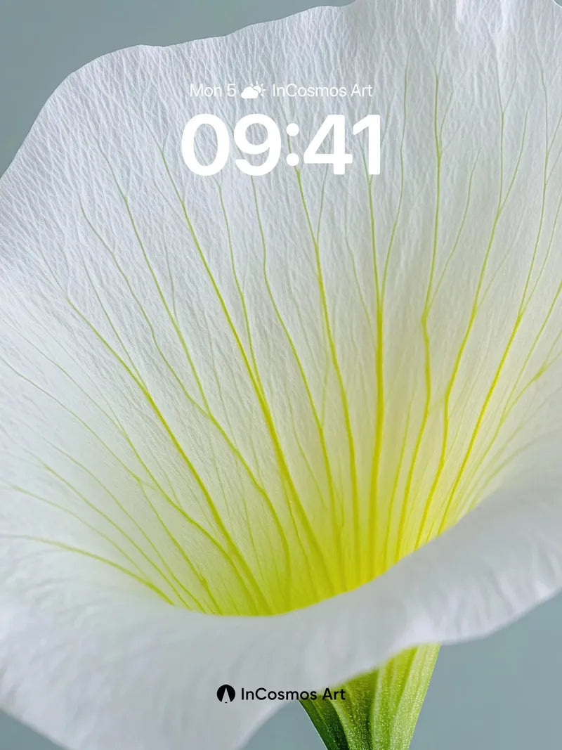 Serene Petal Wallpaper with Golden Veins