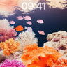 Luminous Reef Wallpaper with Floating Shadows wallpaper for iPhone, iPad & Mac