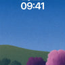 Serenity Hillside Wallpaper with Velvet Trees wallpaper for iPhone, iPad & Mac