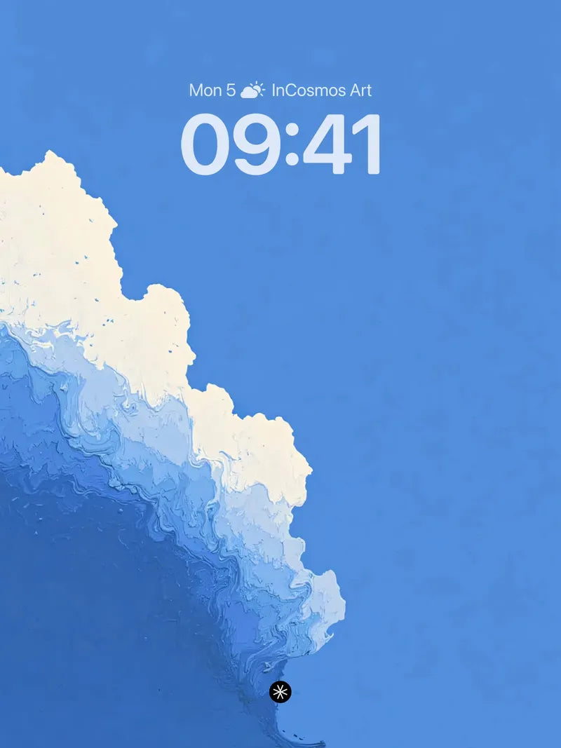 Blue Wave Wallpaper 4K for iPhone Lock Screen wallpaper for iPhone, iPad & Mac