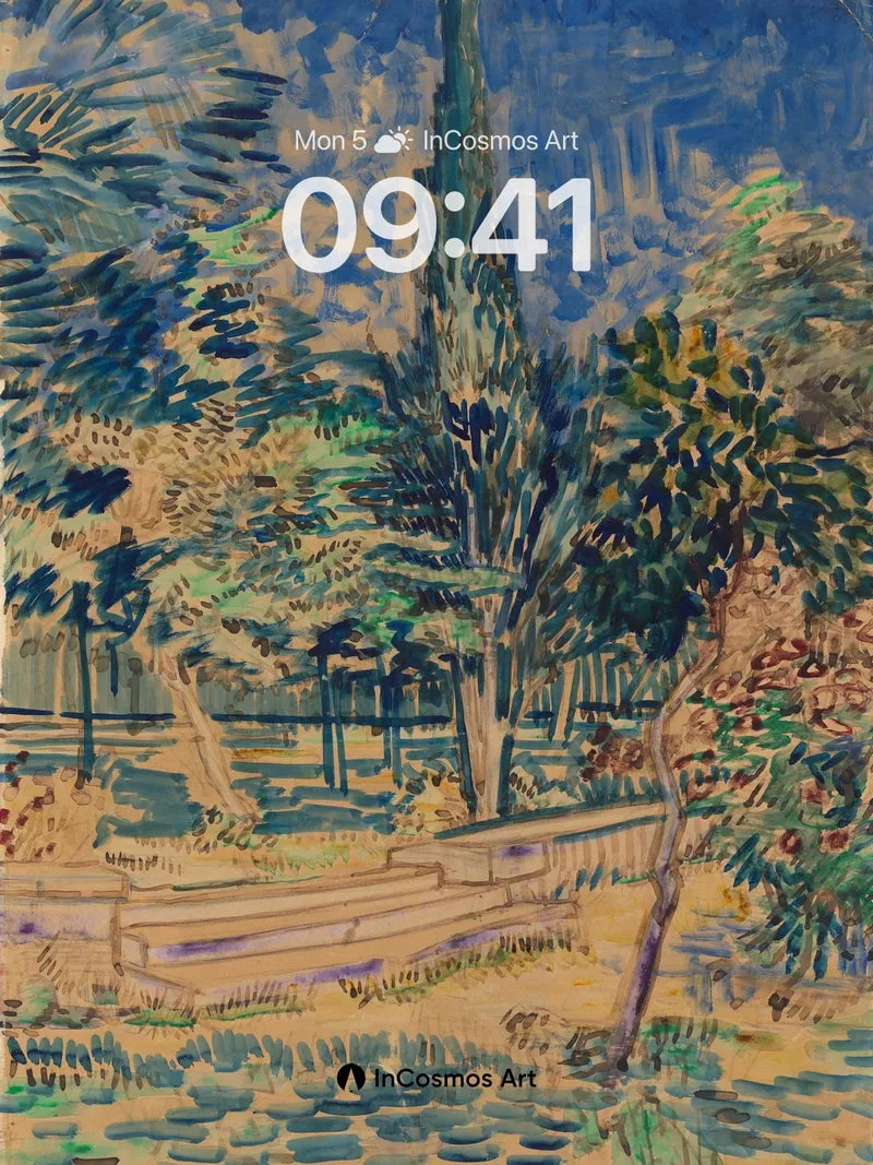 Sunlit Grove Wallpaper with Cypress Whispers