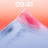 Crimson Summit Wallpaper with Frost-etched Peaks wallpaper for iPhone, iPad & Mac