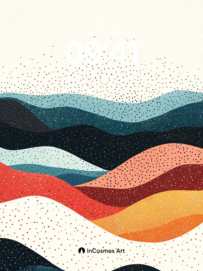 Desert Mirage Wallpaper with Polka-Dot Echoes