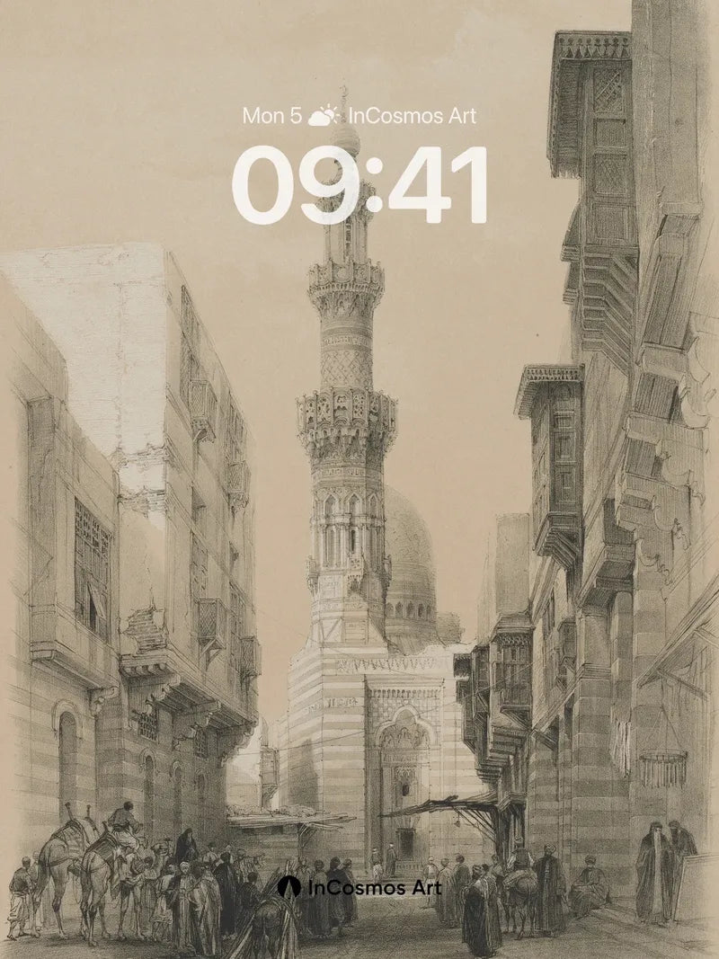 Whispering Minaret Wallpaper with Stone Hush