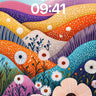 Whimsical Meadow Wallpaper with Floating Daisies wallpaper for iPhone, iPad & Mac