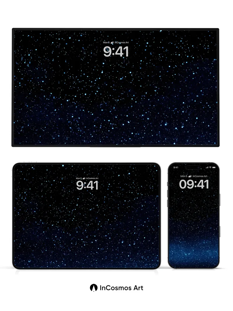 Celestial Hush Wallpaper with Starlight Veil