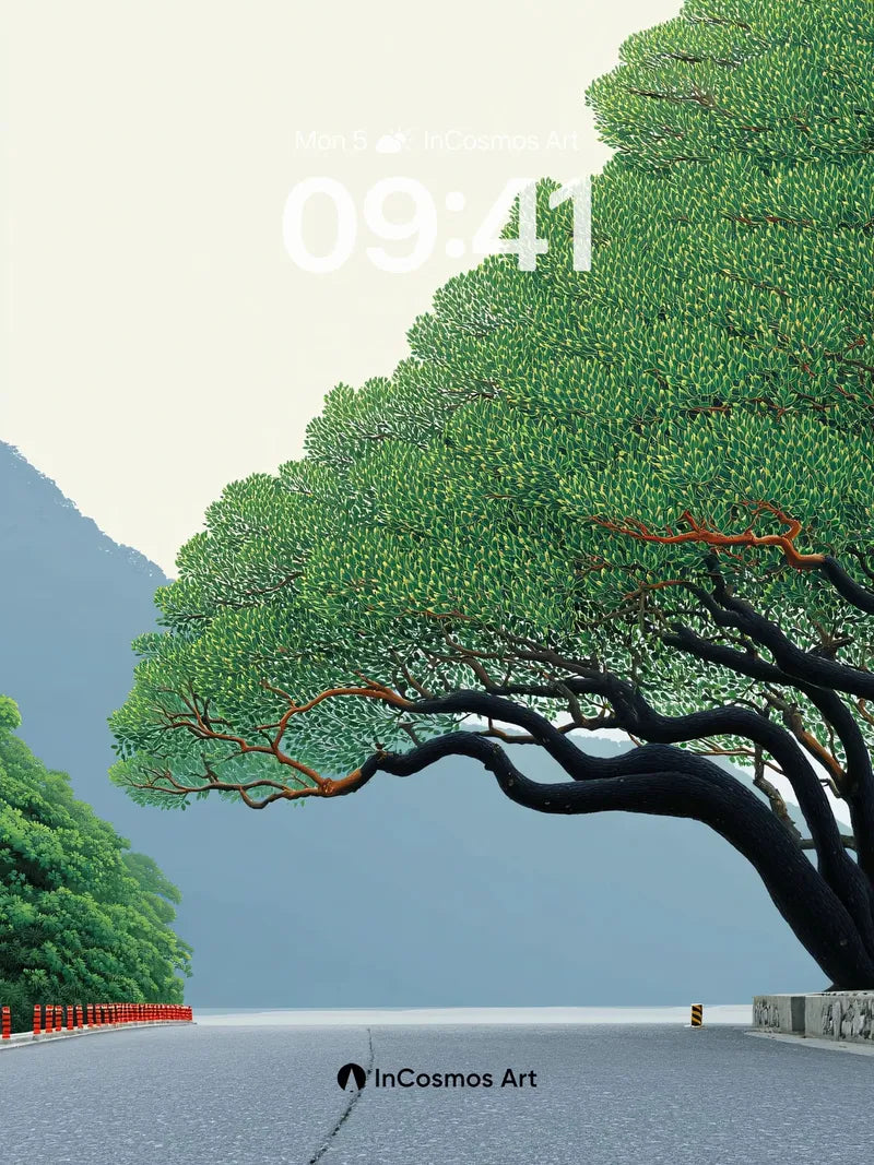 Serenity Curve Wallpaper with Living Canopy wallpaper for iPhone, iPad & Mac