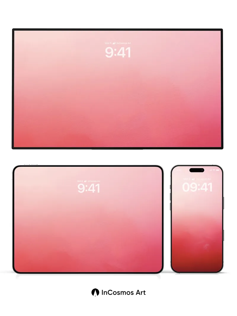 Crimson Hush Wallpaper with Ethereal Gradient