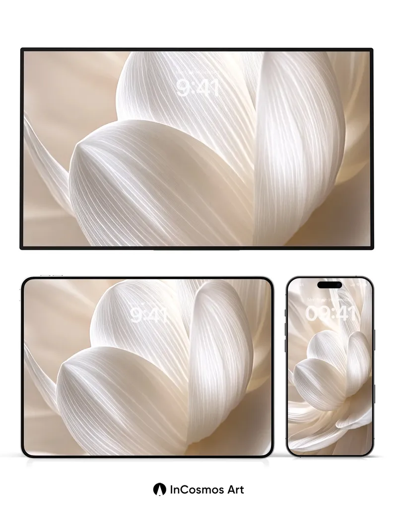 Luminous Petal Wallpaper with Ethereal Veins