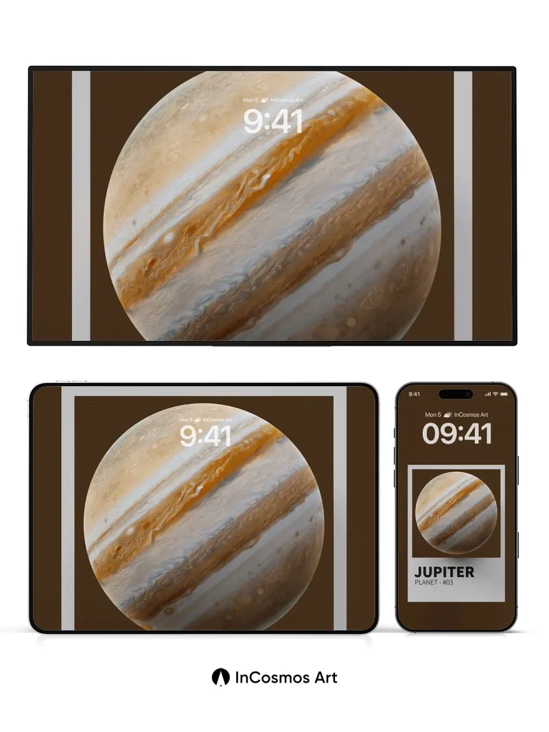 Cosmic Drift Wallpaper with Jupiter's Whisper