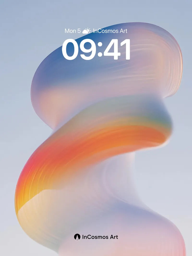 Luminous Wave Wallpaper with Ethereal Flow