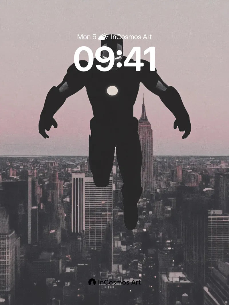 Silhouetted Flight Wallpaper with City Pulse